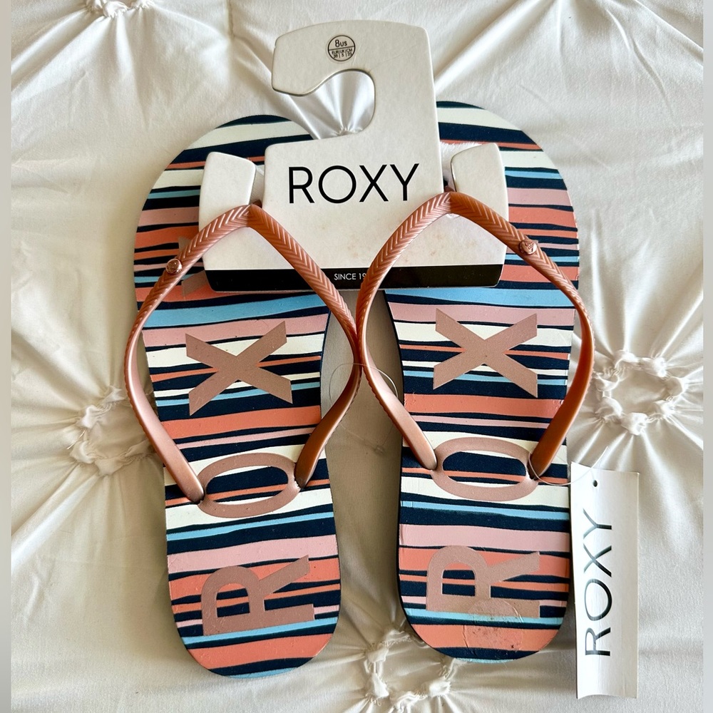 ROXY Striped Sandals